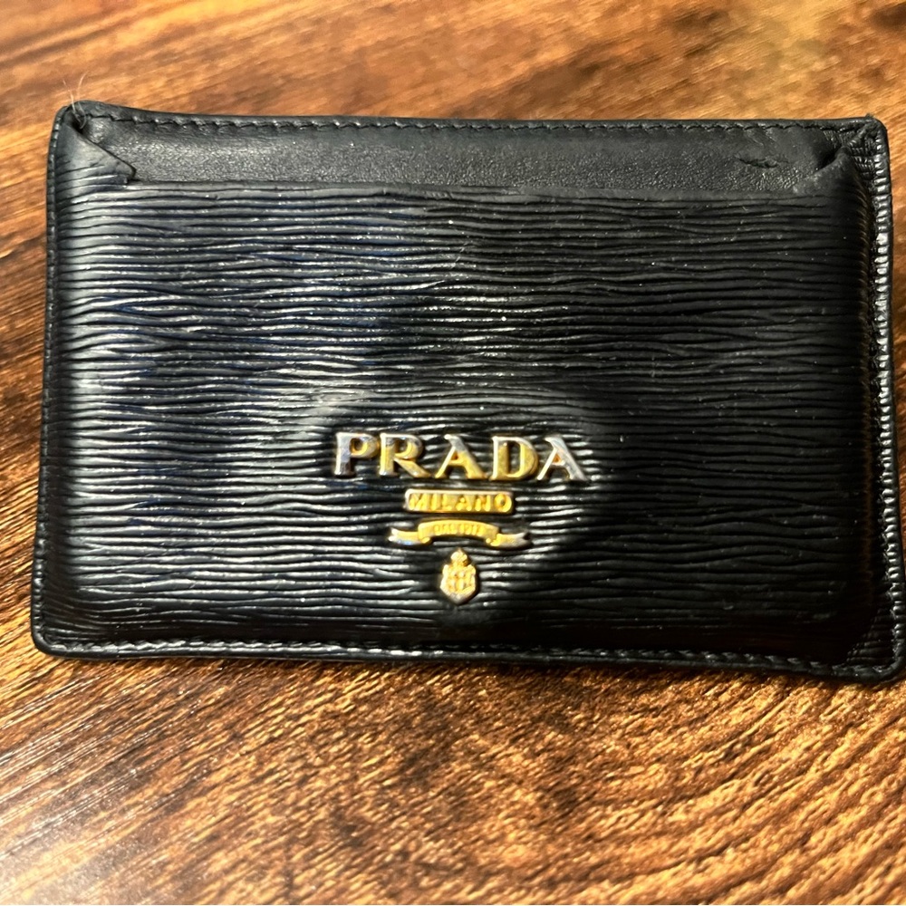 Prada leather small card case Wallet